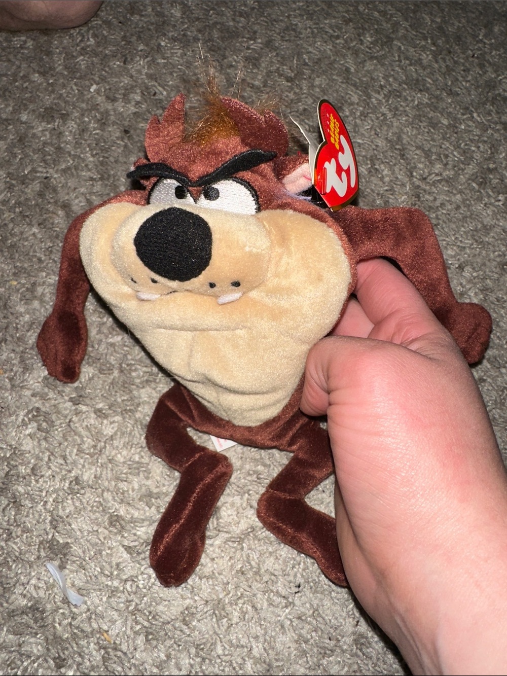 Ty Taz Beanie Plush Dog Toy - Brown & Cream